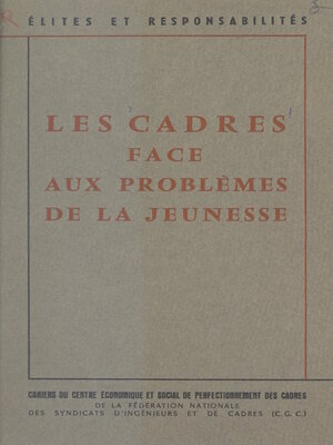 cover image of Les cadres face aux problèmes de la jeunesse
